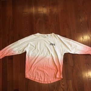 Coral ombré pink shirt.